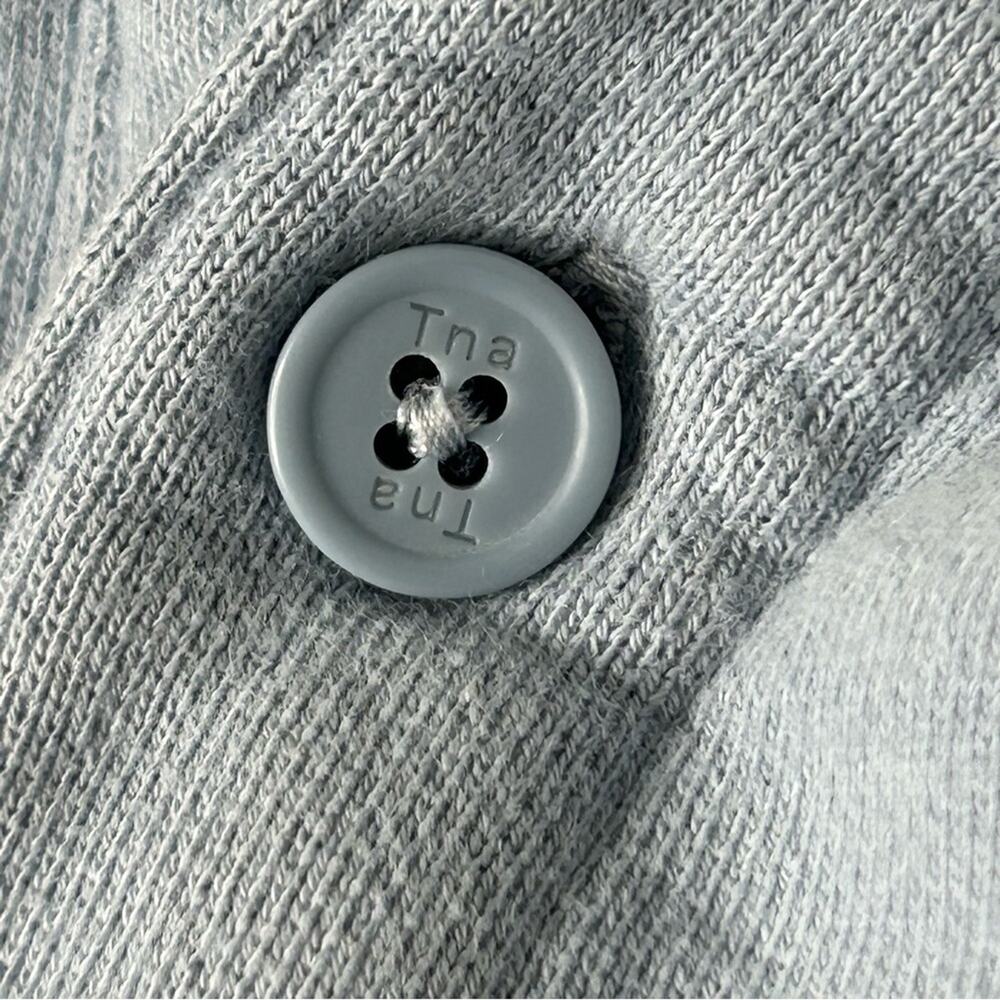 Aritzia Tna Cozy Fleece Boyfriend Polo Sweatshirt in Blue 2XL - Picture 6 of 8